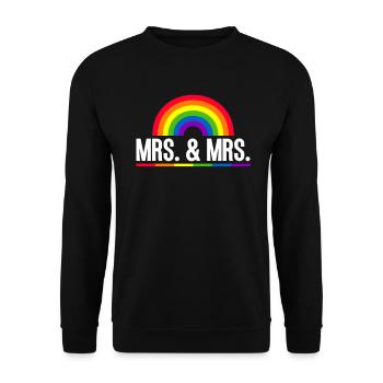 Gay Pride Wedding Lesbian Gay Marriage - Unisex Sweatshirt - black - Front - Alina (178cm) & Michal (187cm)