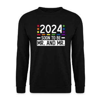 Gay Pride Wedding Gay Marriage - Unisex Sweatshirt - black - Front - Alina (178cm) & Michal (187cm)