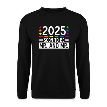 Mariage Gay Pride 2025 Mariage gay - Sweat-shirt Unisexe - noir - Devant - Alina (178cm) & Michal (187cm)