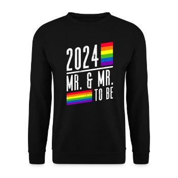 Gay Pride Wedding 2024 Gay Marriage - Unisex Sweatshirt - black - Front - Alina (178cm) & Michal (187cm)