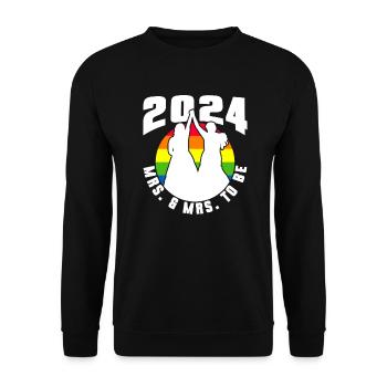 Gay Pride Lesbian Wedding 2024 Gay Marriage - Unisex Sweatshirt - black - Front - Alina (178cm) & Michal (187cm)