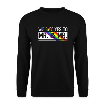 Gay Pride Wedding Gay Marriage - Unisex Sweatshirt - black - Front - Alina (178cm) & Michal (187cm)