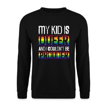 Gay Pride Fiers Parents Fils Gay - Sweat-shirt Unisexe - noir - Devant - Alina (178cm) & Michal (187cm)