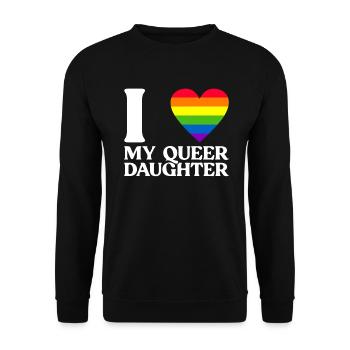 Gay Pride Fiers Parents Fils Gay - Sweat-shirt Unisexe - noir - Devant - Alina (178cm) & Michal (187cm)