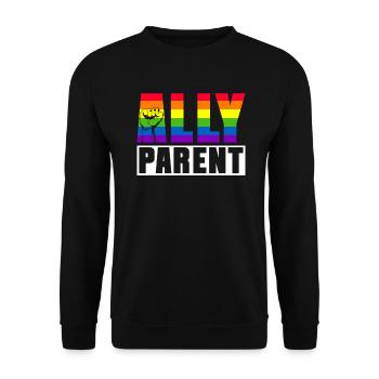 Gay Pride Proud Parents Gay Son - Unisex Sweatshirt - black - Front - Alina (178cm) & Michal (187cm)