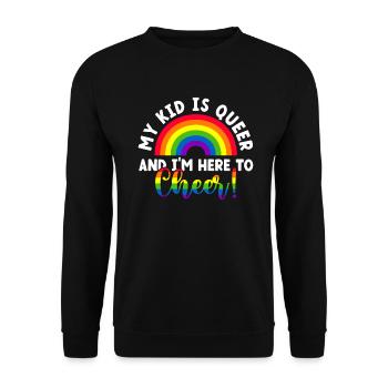 Gay Pride Fiers Parents Fils Gay - Sweat-shirt Unisexe - noir - Devant - Alina (178cm) & Michal (187cm)
