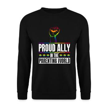 Gay Pride Fiers Parents Fils Gay - Sweat-shirt Unisexe - noir - Devant - Alina (178cm) & Michal (187cm)