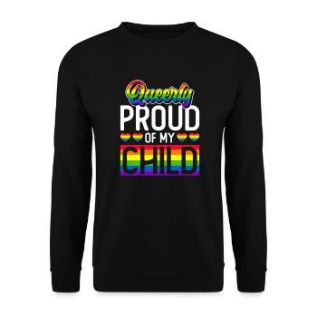 Gay Pride Fiers Parents Fils Gay - Sweat-shirt Unisexe - noir - Devant - Alina (178cm) & Michal (187cm)
