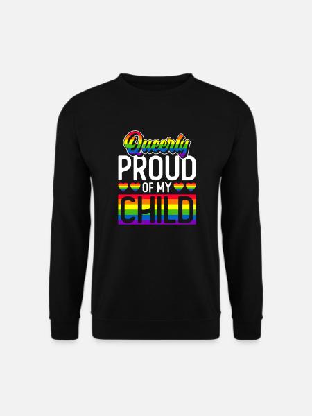 Schwulenstolz Stolze Eltern Schwuler Sohn - Unisex Pullover - Schwarz