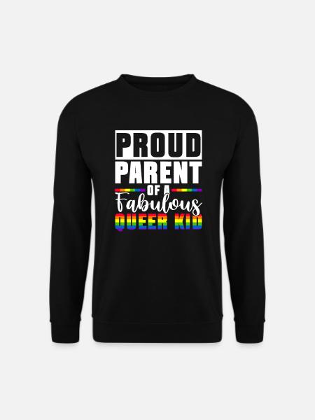 Schwulenstolz Stolze Eltern Schwuler Sohn - Unisex Pullover - Schwarz