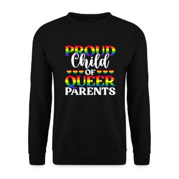Gay Pride Queer Parents LGBTQ - Sweat-shirt Unisexe - noir - Devant - Alina (178cm) & Michal (187cm)