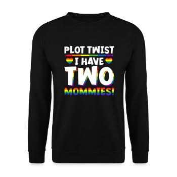 Homosexuell Mom Lesbisch Mütter Mütter Tag - Unisex Pullover - Schwarz - Vorne - Alina (178cm) & Michal (187cm)