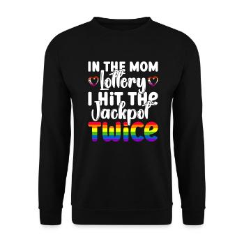 Homosexuell Mom Lesbisch Mütter Mütter Tag - Unisex Pullover - Schwarz - Vorne - Alina (178cm) & Michal (187cm)