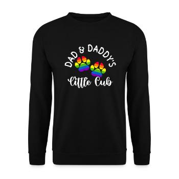 Schwuler Vater Ally Dad Vatertag - Unisex Pullover - Schwarz - Vorne - Alina (178cm) & Michal (187cm)