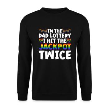 Gay Dad Ally Dad Father’s Day - Sweat-shirt Unisexe - noir - Devant - Alina (178cm) & Michal (187cm)