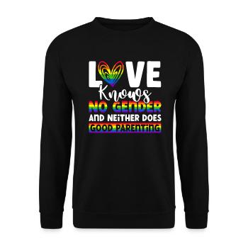 Schwule Eltern Schwulenstolz Familie Queer-Eltern - Unisex Pullover - Schwarz - Vorne - Alina (178cm) & Michal (187cm)
