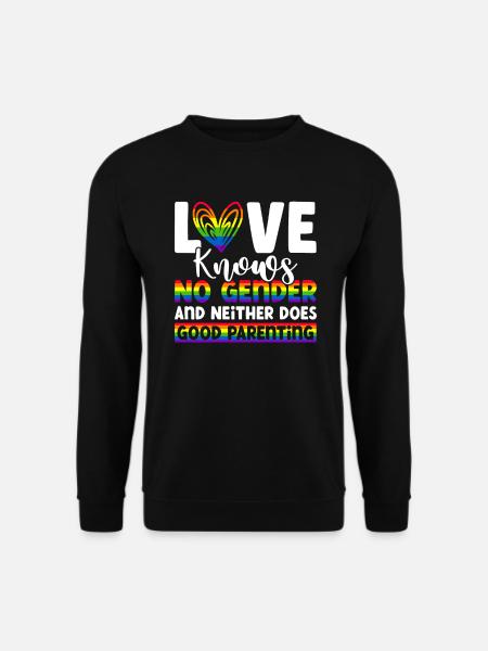 Schwule Eltern Schwulenstolz Familie Queer-Eltern - Unisex Pullover - Schwarz