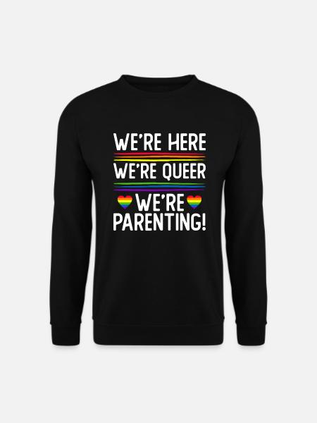 Schwule Eltern Schwulenstolz Familie Queer-Eltern - Unisex Pullover - Schwarz