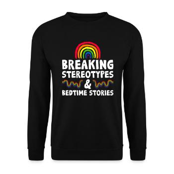 Gay Dad Ally Dad Father's Day - Unisex Sweatshirt - black - Front - Alina (178cm) & Michal (187cm)