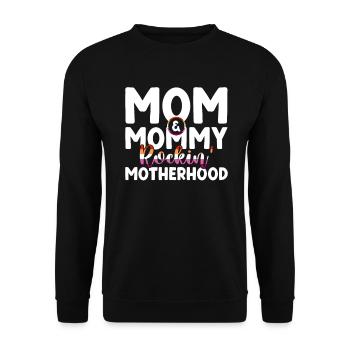 Gay Mom Lesbian Mothers Mothers Day - Unisex Sweatshirt - black - Front - Alina (178cm) & Michal (187cm)