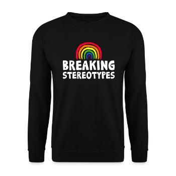 Gay Papa Allié Papa Fête des Pères - Sweat-shirt Unisexe - noir - Devant - Alina (178cm) & Michal (187cm)