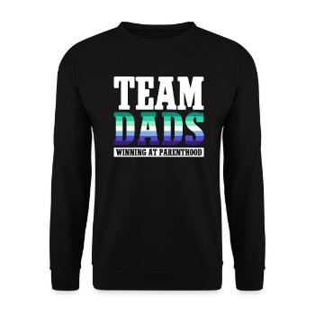 Gay Papa Allié Papa Fête des Pères - Sweat-shirt Unisexe - noir - Devant - Alina (178cm) & Michal (187cm)