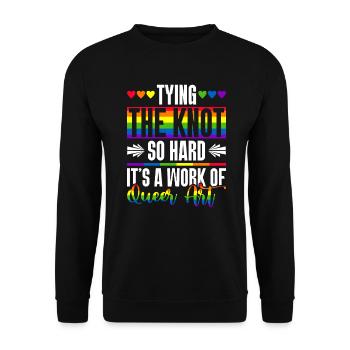 Mariage Gay Pride Mariage Gay - Sweat-shirt Unisexe - noir - Devant - Alina (178cm) & Michal (187cm)
