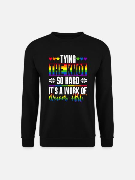 Gay Pride Hochzeit Homo-Ehe - Unisex Pullover - Schwarz