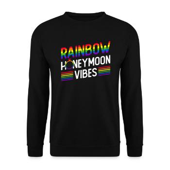Gay Pride Wedding Gay Marriage - Unisex Sweatshirt - black - Front - Alina (178cm) & Michal (187cm)