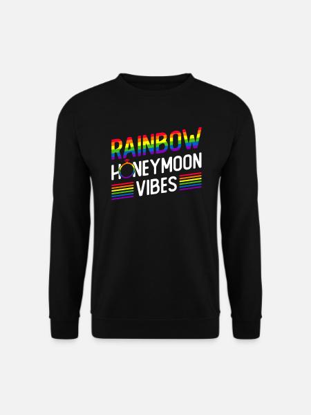 Gay Pride Hochzeit Homo-Ehe - Unisex Pullover - Schwarz