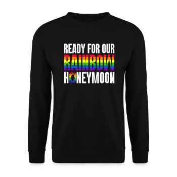 Gay Pride Wedding Gay Marriage - Unisex Sweatshirt - black - Front - Alina (178cm) & Michal (187cm)