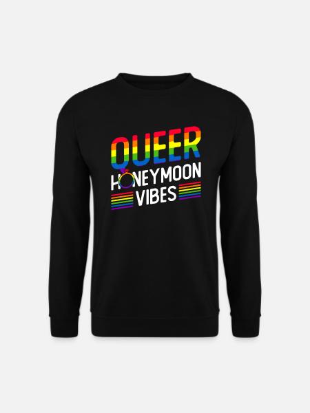 Gay Pride Hochzeit Homo-Ehe - Unisex Pullover - Schwarz