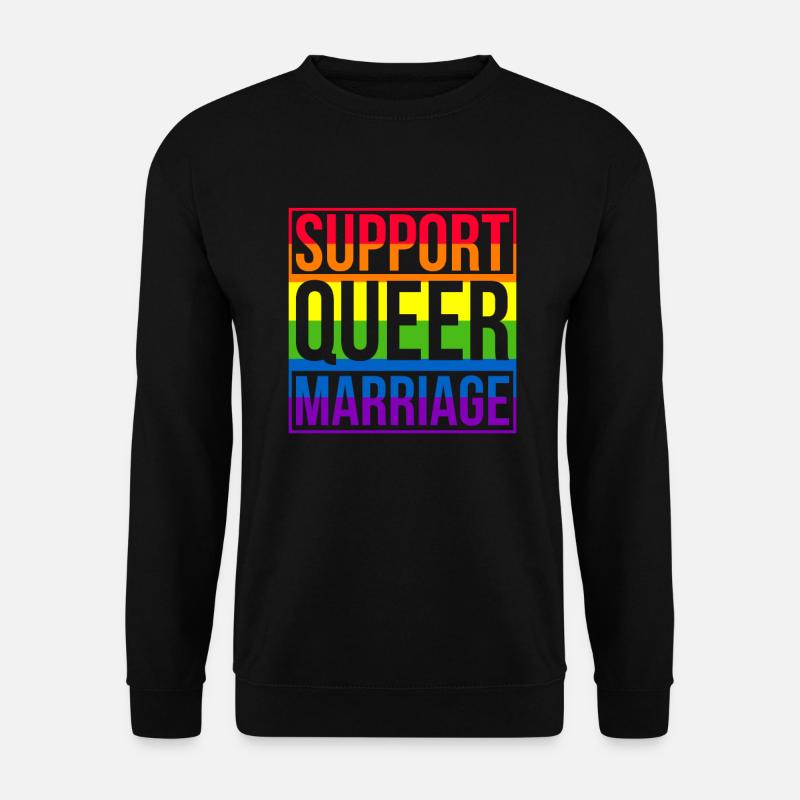 Gay Pride Hochzeit Homo-Ehe - Unisex Pullover - Schwarz