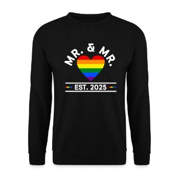 Gay Pride Wedding 2025 Gay Marriage - Unisex Sweatshirt - black - Front - Alina (178cm) & Michal (187cm)