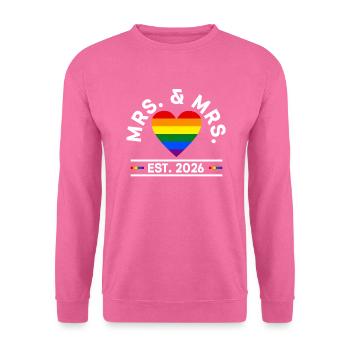 Gay Pride Mariage Lesbienne 2026 Mariage gay - Sweat-shirt Unisexe - rose - Devant