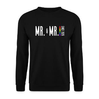 Mariage Gay Pride 2026 Mariage gay - Sweat-shirt Unisexe - noir - Devant - Alina (178cm) & Michal (187cm)
