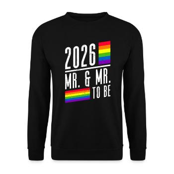Gay Pride 2026 Mariage Mariage gay - Sweat-shirt Unisexe - noir - Devant - Alina (178cm) & Michal (187cm)