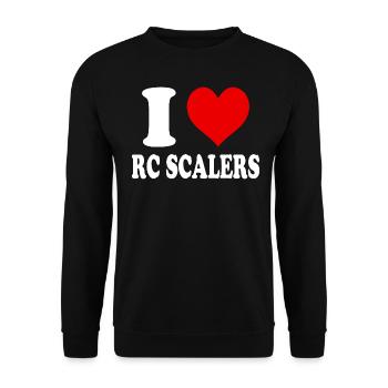 J’aime RC Scaler Coeur Drôle Spirituel - Sweat-shirt Unisexe - noir - Devant - Alina (178cm) & Michal (187cm)