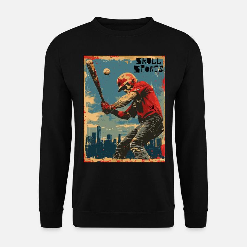 The American Baseball Skull - Skull, Totenkopf - Unisex Pullover - Schwarz