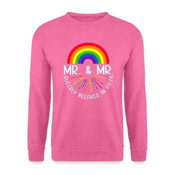 Mr. & Mr. 2026 Gay Pride Mariage Gay - Sweat-shirt Unisexe - rose - Devant