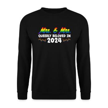 Mme et Mme 2024 Mariage de la Gay Pride Mariage gay - Sweat-shirt Unisexe - noir - Devant - Alina (178cm) & Michal (187cm)