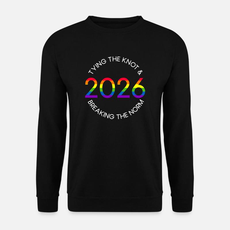 Gay Pride 2026 Hochzeit Homo-Ehe - Unisex Pullover - Schwarz