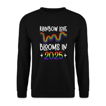 Gay Pride 2025 Hochzeit Homo-Ehe - Unisex Pullover - Schwarz - Vorne - Alina (178cm) & Michal (187cm)