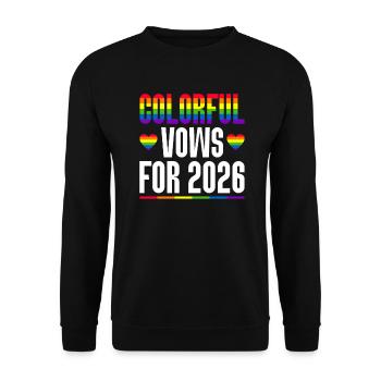 Gay Pride 2026 Mariage Mariage gay - Sweat-shirt Unisexe - noir - Devant - Alina (178cm) & Michal (187cm)