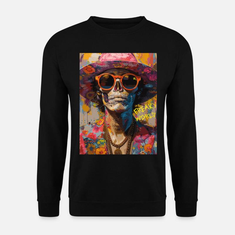 The Skull with Sunglasses - Skull, Totenkopf - Unisex Pullover - Schwarz