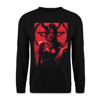The Female Devil - Unisex Pullover - Schwarz - Vorne - Alina (178cm) & Michal (187cm)