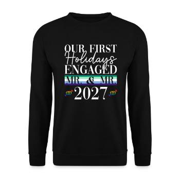 Premières vacances fiancées M. et M. 2027 Gays High - Sweat-shirt Unisexe - noir - Devant - Alina (178cm) & Michal (187cm)