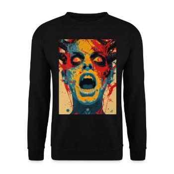 The Female Devil - Unisex Pullover - Schwarz - Vorne - Alina (178cm) & Michal (187cm)