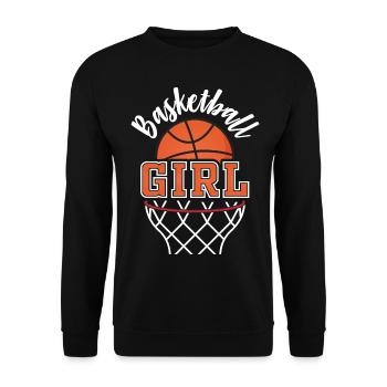 Basketball Basketballerin Frauen Basketball - Unisex Pullover - Schwarz - Vorne - Alina (178cm) & Michal (187cm)