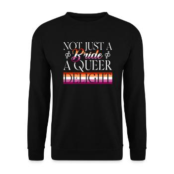 Gay Pride Hochzeit Gay Ehe Queer Lesbian - Unisex Pullover - Schwarz - Vorne - Alina (178cm) & Michal (187cm)